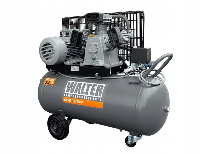 Olejový kompresor Walter GK 530-3,0/100 100 l 10 bar + Olej pre kompresory Walter WKTT 1 l